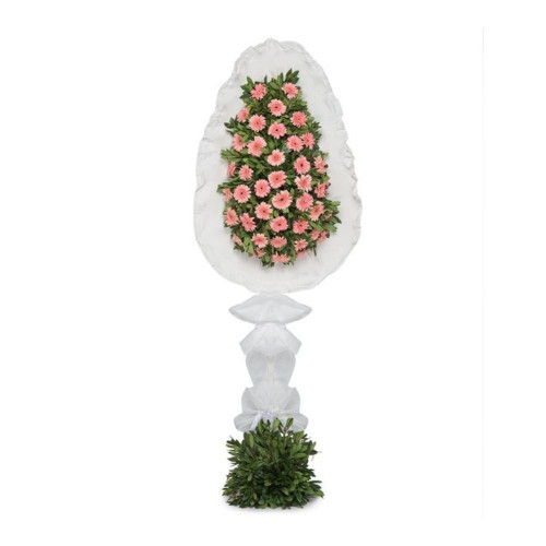 Aksaray Tören Çelengi Pembe Gerbera Tasarımı