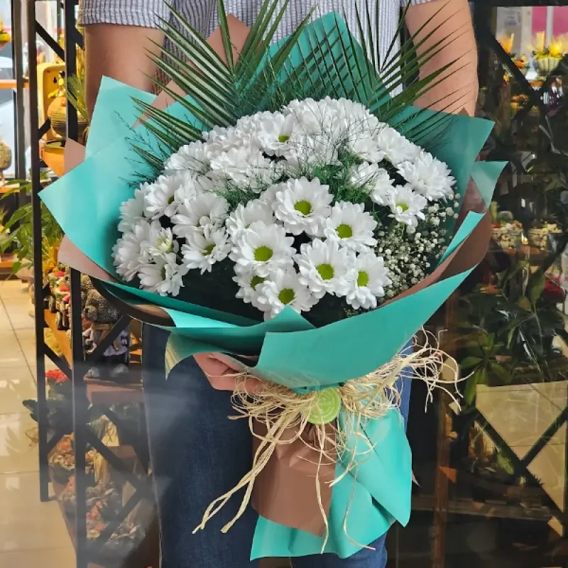 beyaz Papatyalar Çiçek Buketi