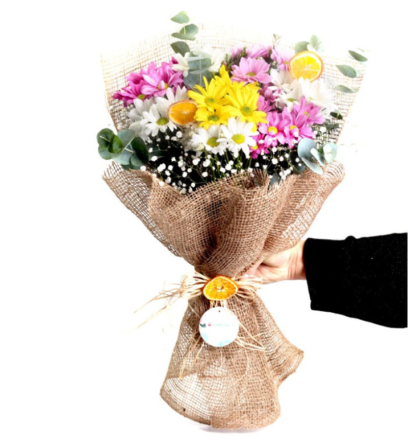 Karışık Papatya Buketi ve Arajman