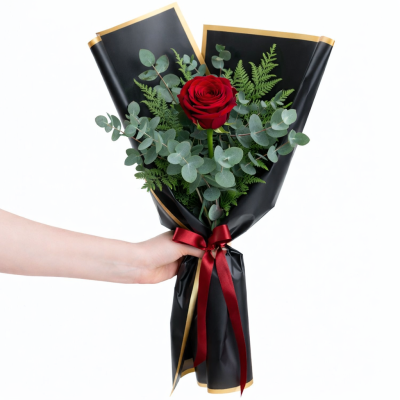 TEK Lİ KIRMIZI GÜL BUKETİ