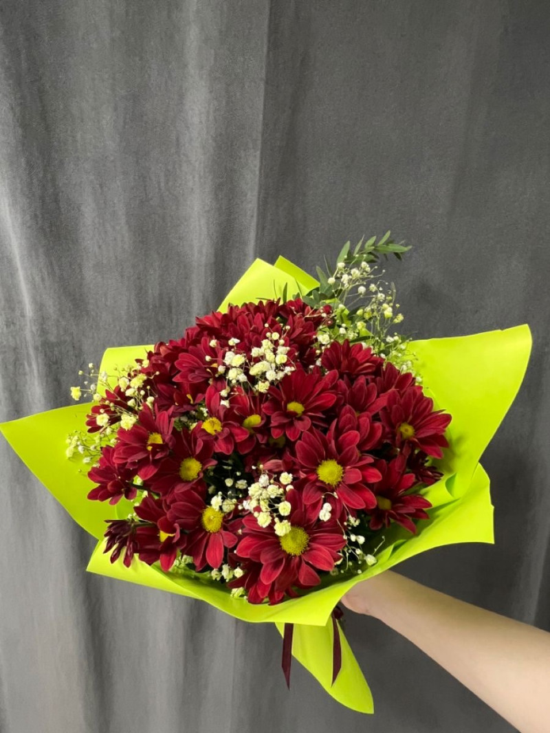 Mevsimlik çiçeklerden  seni seviyorum buketi