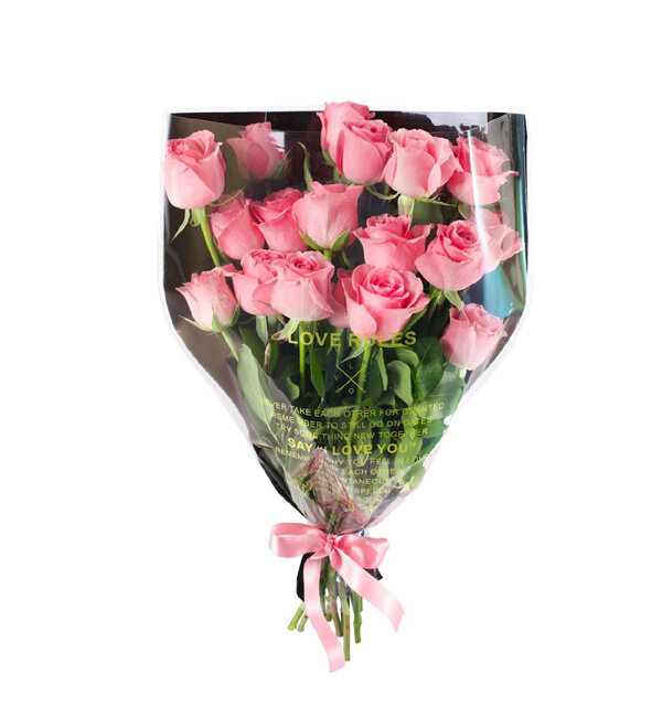 Romantik Aşk Pembe Gül Buketi