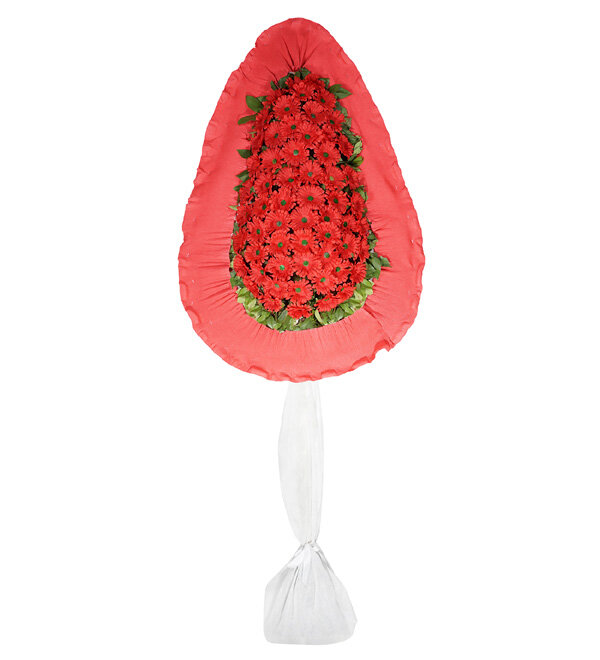 Kırmızı Gerbera Düğün ve Açılış Çelengi