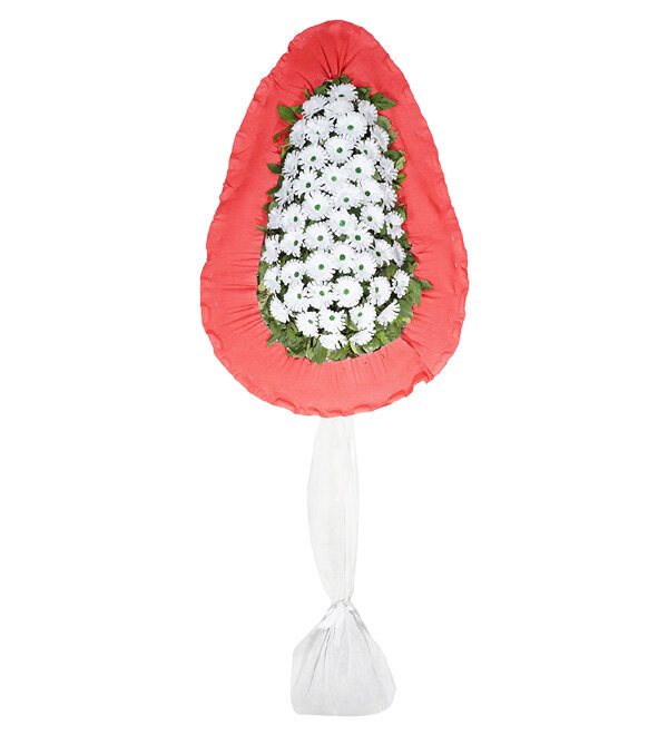 Beyaz Gerbera Düğün ve Açılış Çelengi